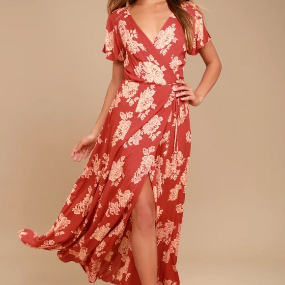Lulus Dresses & Skirts - Lulu's Heart of Marigold Wrap Maxi Dress - NWT